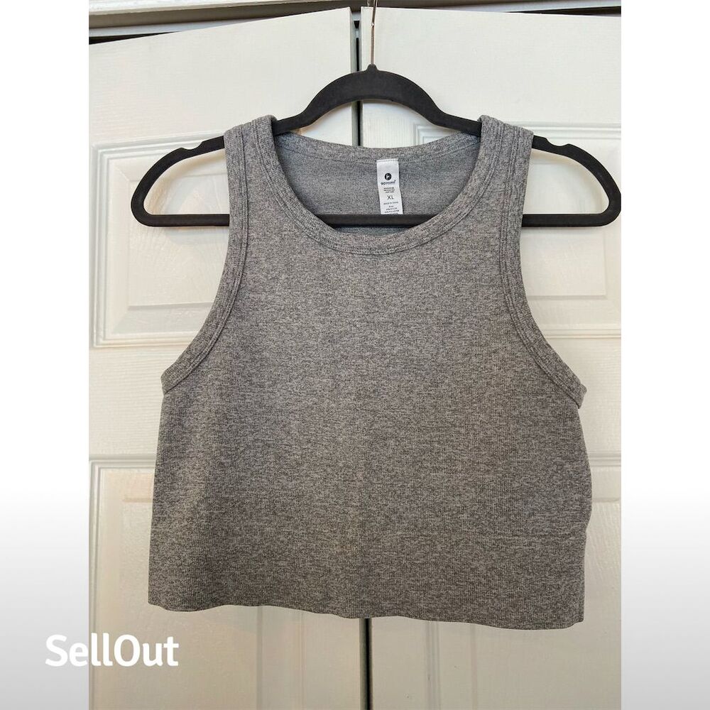 90 Degree Women's XL Gray Cropped Tank Top Casual Summer Lightweight
